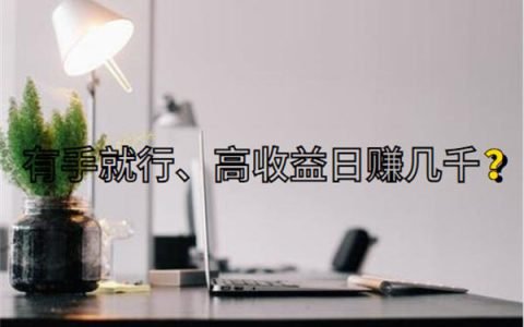 聊聊那些宣称低门槛有手就行、日入几千的互联网项目