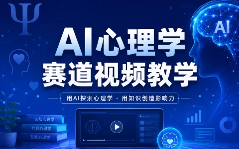 AI心理学赛道视频教学