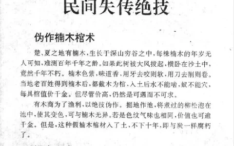 民间秘术大全 失传绝技